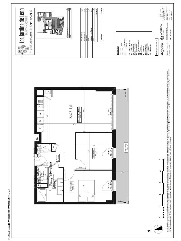 Maison à louer, 59m², SAINT NAZAIRE