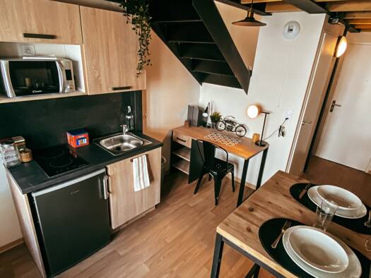 Duplex à louer - logement étudiant 480 € 1 pièce 19 m² RDC/2 Bellevue-Solaure Saint-Étienne 42100