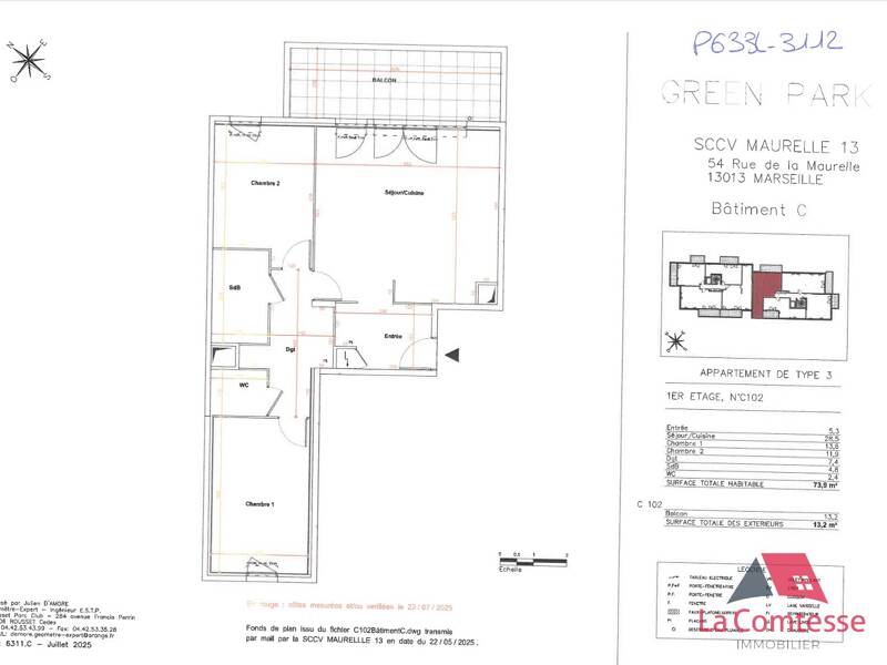 Maison à louer, 73m², MARSEILLE 13E