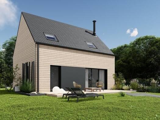 Terrain avec maison neuve à vendre 595 040 € 5 pièces 3 chambres 91 m² 350 m² de terrain Saint-Lunaire 35800