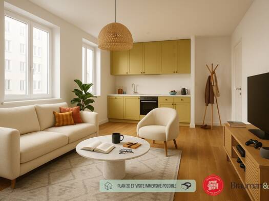 Appartement à vendre - neuf 155 000 € 1 pièce 30 m² RDC La Verte Vallée Caen 14000