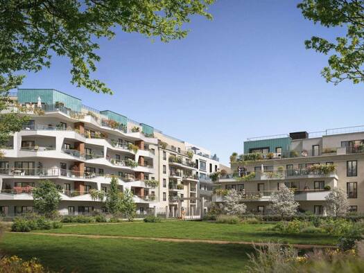 Appartement à vendre - neuf 345 000 € 2 pièces 1 chambre 42,36 m² RDC Centre-Voltaire Asnières-sur-Seine 92600