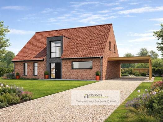 Terrain avec maison neuve à vendre 480 000 € 2 pièces 1 chambre 140 m² Hantay 59496