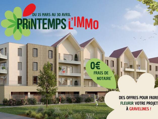 Appartement à vendre - neuf 173 000 € 2 pièces 43,6 m² 1er étage dès le 01/07/2027 Pont de Pierres-Charles Leure Gravelines 59820