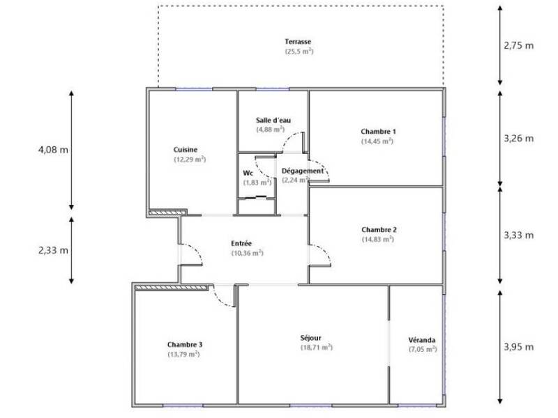 Maison à louer, 93m², CONTES