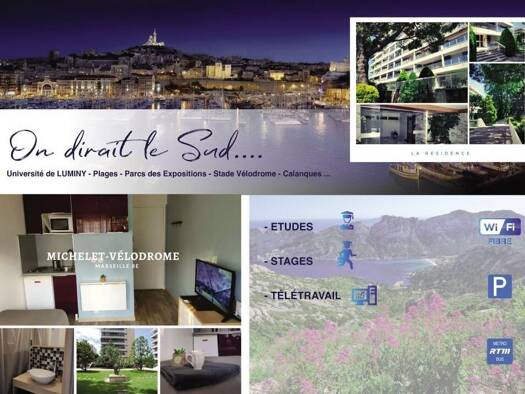 Studio à louer 525 € 1 pièce 13 m² Pointe Rouge Marseille 8ème arrondissement 13008