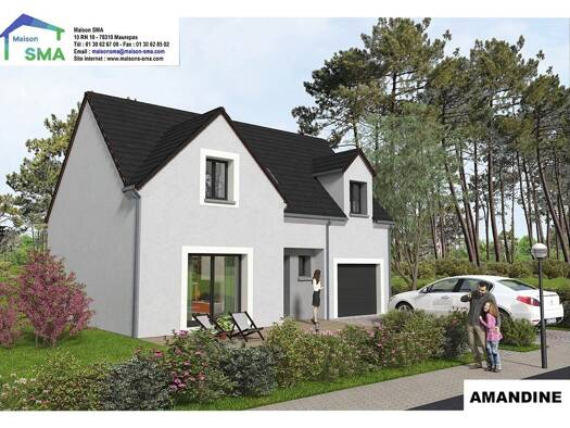 Terrain avec maison neuve à vendre 363 850 € 4 pièces 3 chambres 90 m² 850 m² de terrain Gambais 78950