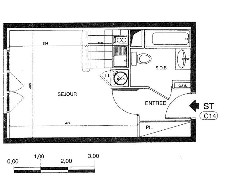 Studio à vendre 190 000 € 1 pièce 26 m² Étage 1/7 Bas Meudon Meudon 92190