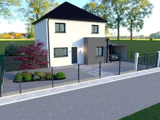 Terrain avec maison neuve à vendre 284 723 € 7 pièces 5 chambres 104 m² 751 m² de terrain Bertry 59980