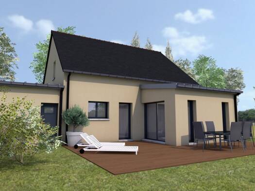 Terrain avec maison neuve à vendre 249 500 € 5 pièces 4 chambres 100 m² 655 m² de terrain Brusvily 22100