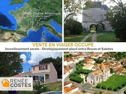 Maison en viager occupé Bouquet 35 698 € 3 pièces 2 chambres 108 m² 1 500 m² de terrain Centre Saintes 17100