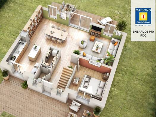 Terrain avec maison neuve à vendre 387 386 € 6 pièces 4 chambres 139 m² 430 m² de terrain Le Village Vauréal 95490