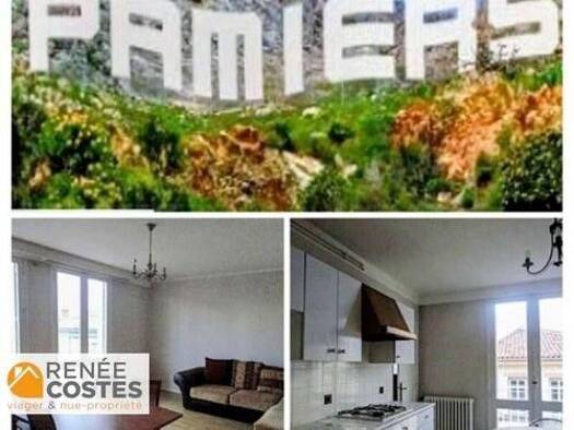 Appartement en viager libre Bouquet 53 568 € 3 pièces 3 chambres 75 m² Étage 3/3 Centre Ancien Pamiers 09100