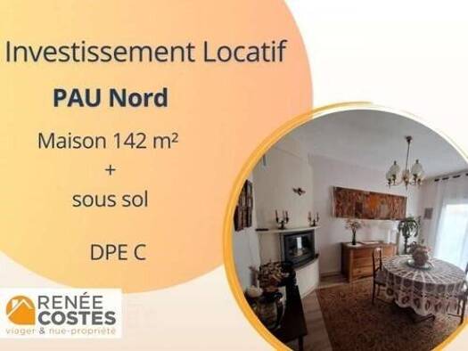 Maison en viager 369 360 € 5 pièces 4 chambres 142 m² 500 m² de terrain Le Hameau Pau 64000