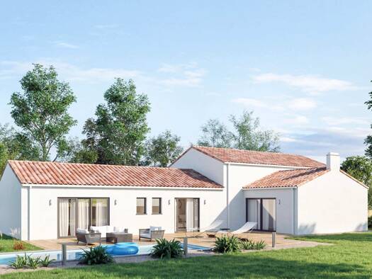 Terrain avec maison neuve à vendre 344 526 € 5 pièces 4 chambres 180 m² 975 m² de terrain Les Brouzils 85260