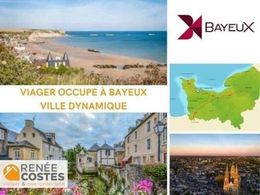 Maison en viager occupé Bouquet 59 835 € 7 pièces 4 chambres 137 m² 817 m² de terrain Coeur Centre Ville Bayeux 14400