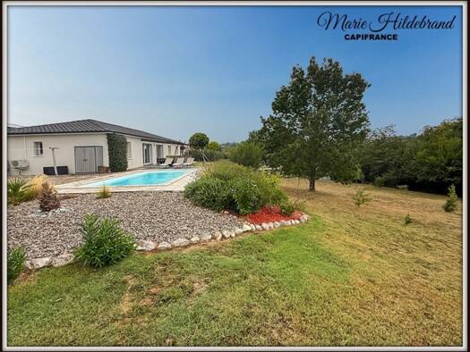 Maison de plain-pied à vendre 389 500 € 5 pièces 4 chambres 130 m² 2 349 m² de terrain Foulayronnes 47510