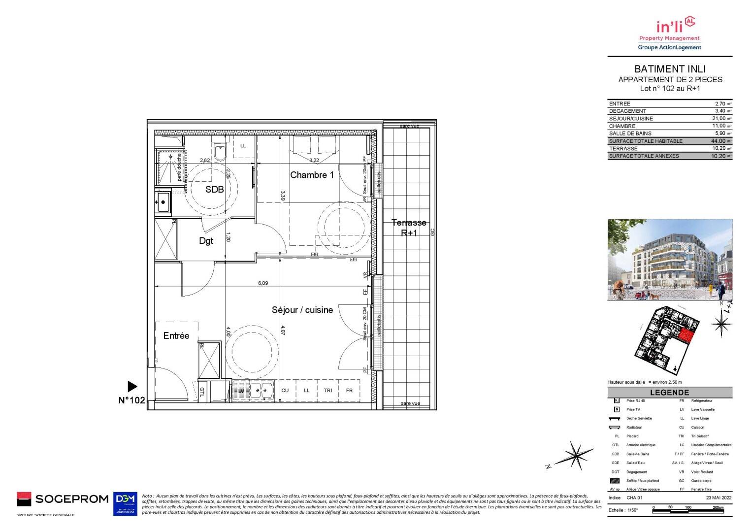 Maison à louer, 44m², ASNIERES SUR SEINE