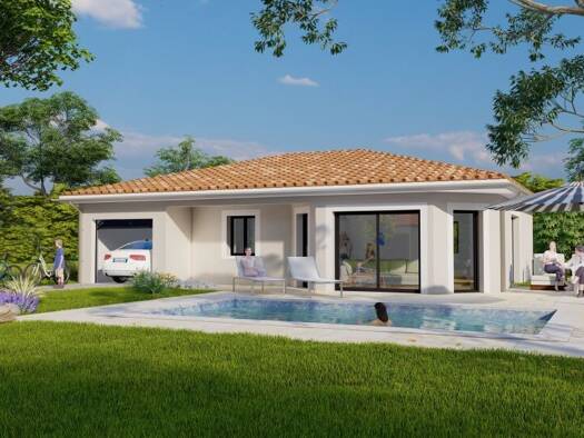 Terrain avec maison neuve à vendre 227 000 € 4 pièces 3 chambres 80 m² 645 m² de terrain Saint-Martin-le-Châtel 01310
