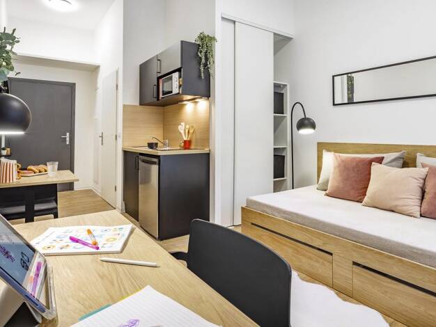 Appartement à louer - logement étudiant 555 € 1 pièce 17 m² Ennequin Loos 59120