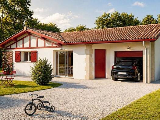 Terrain avec maison neuve à vendre 469 000 € 4 pièces 3 chambres 100 m² 627 m² de terrain Est Saint-Vincent-de-Tyrosse 40230