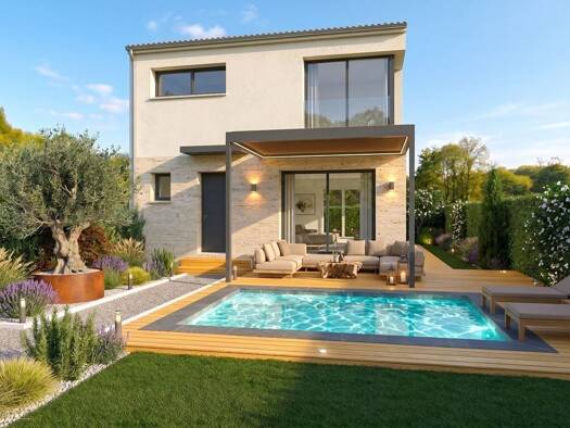 Terrain avec maison neuve à vendre 349 662 € 4 pièces 3 chambres 80 m² 300 m² de terrain Saint-Brès 34670