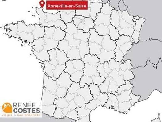 Maison en viager occupé Bouquet 54 700 € 3 pièces 1 chambre 70 m² 71 m² de terrain Anneville-en-Saire 50760