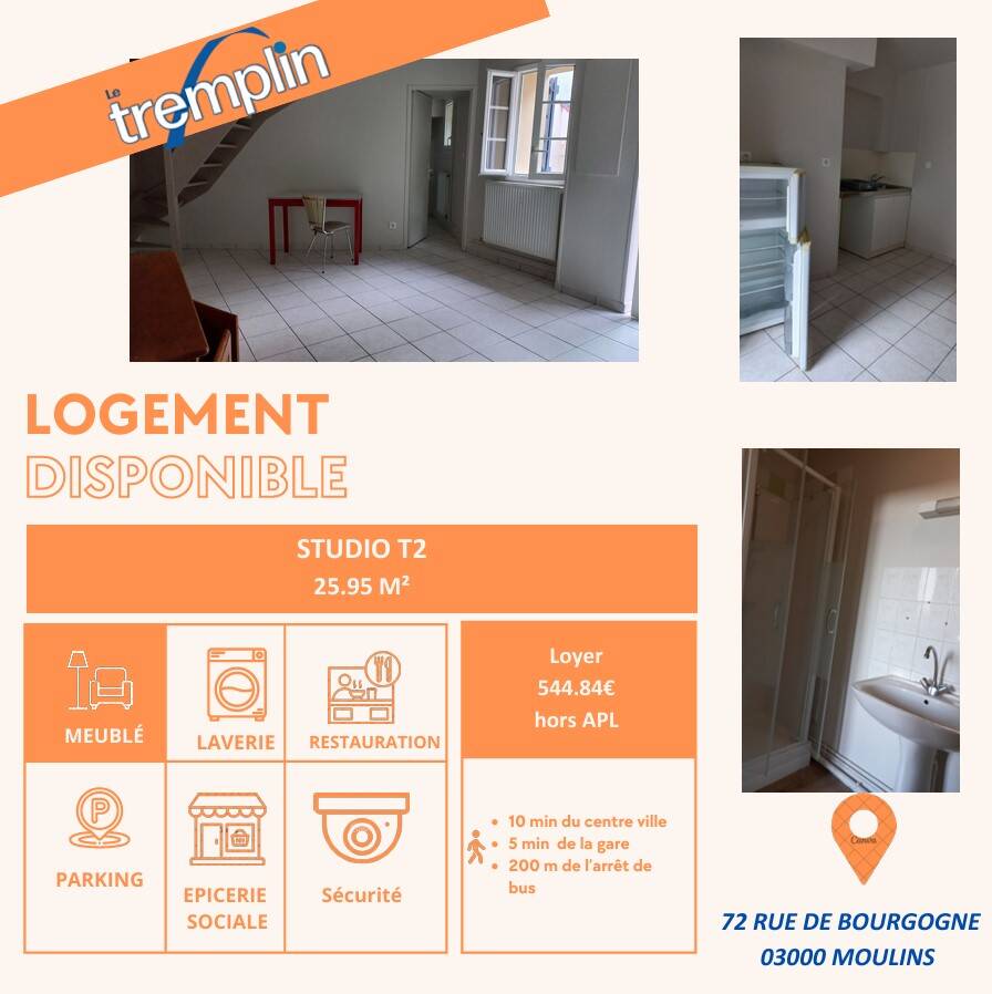 Maison à louer, 20m², MOULINS