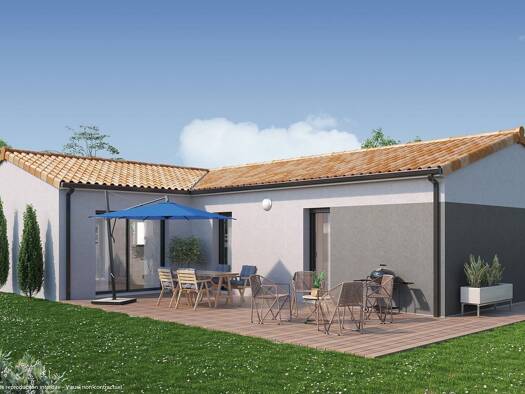 Terrain avec maison neuve à vendre 284 541 € 4 pièces 3 chambres 91 m² 500 m² de terrain Aureilhan 40200