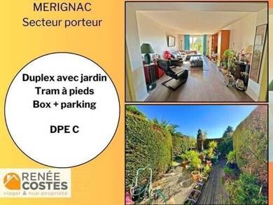 Duplex en viager occupé Bouquet 112 625 € 5 pièces 3 chambres 128 m² Dernier étage, Étage 1/1 Merignac 33700