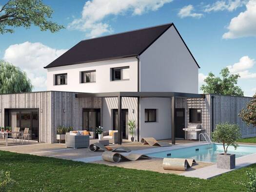 Terrain avec maison neuve à vendre 355 289 € 6 pièces 5 chambres 162 m² 310 m² de terrain Saint-Servant 56120