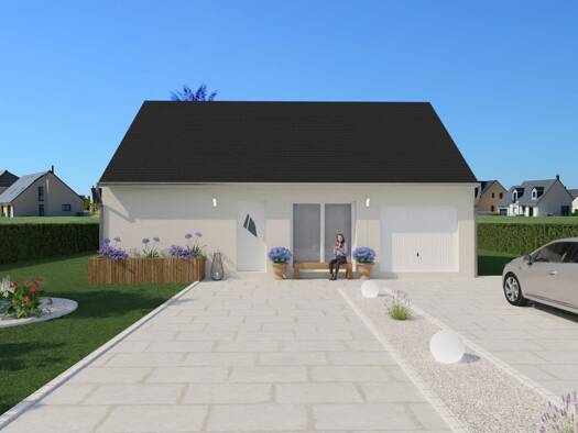 Terrain avec maison neuve à vendre 228 141 € 3 pièces 2 chambres 76 m² 416 m² de terrain Morier-Rigny-Pont Volant-Joué Centre Joué-lès-Tours 37300