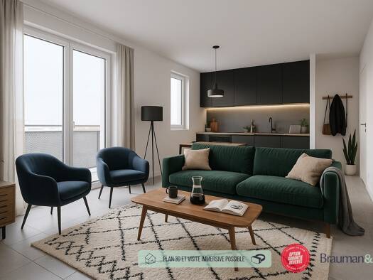 Appartement à vendre - neuf 227 900 € 2 pièces 1 chambre 37 m² 1er étage Quincy-sous-Sénart 91480