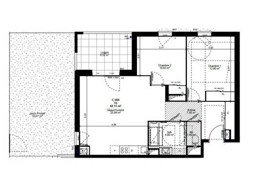 Appartement à louer 980 € 3 pièces 62,1 m² RDC Plaine d'Albertville Albertville 73200
