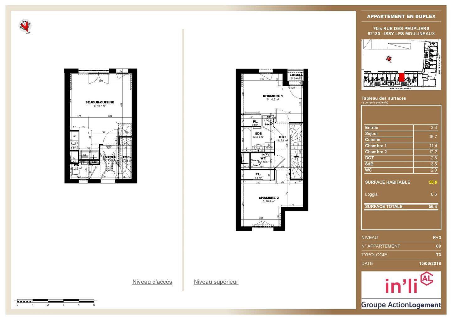 Maison à louer, 56m², ISSY LES MOULINEAUX