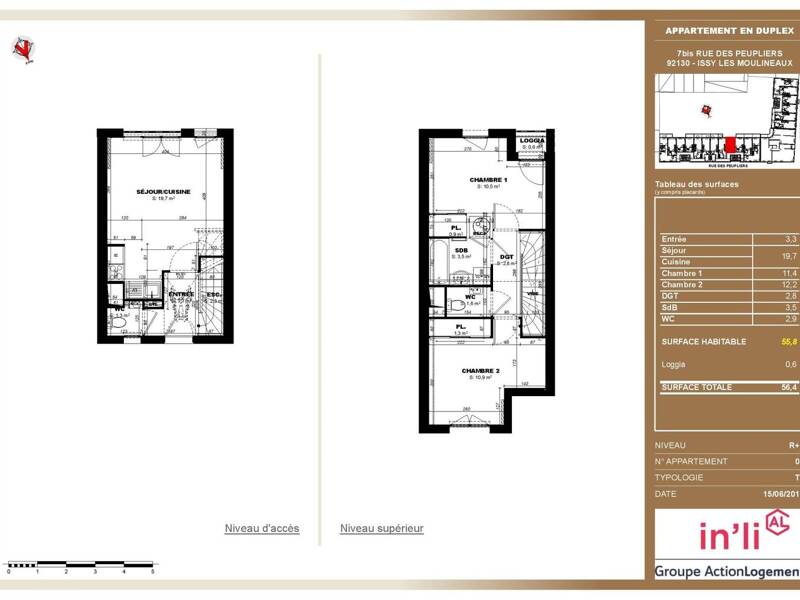 Maison à louer, 56m², ISSY LES MOULINEAUX