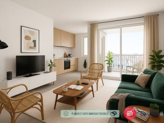 Appartement à vendre 291 000 € 3 pièces 2 chambres 64 m² RDC Centre Ville Sud-Vallée Voiron 38500