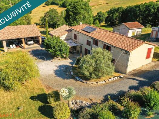 Maison à vendre 380 000 € 6 pièces 4 chambres 182 m² 8 416 m² de terrain Moulayrès 81300