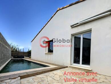 Maison de plain-pied à vendre 339 000 € 4 pièces 3 chambres 93 m² 300 m² de terrain Villeveyrac 34560