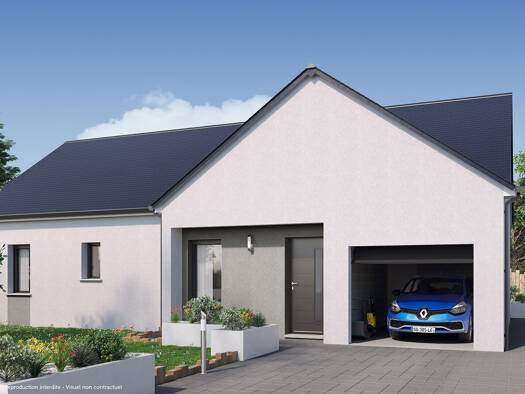 Terrain avec maison neuve à vendre 266 779 € 4 pièces 3 chambres 83 m² 1 281 m² de terrain Saint Eloi-Touffenet-Breuil-Mingot Poitiers 86000