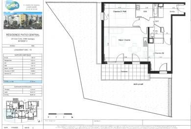 Appartement à louer 880 € 3 pièces 2 chambres 67 m² RDC La Fontaine aux Jardins Quetigny 21800