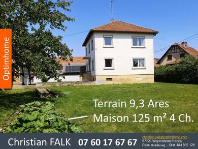 Maison à vendre 335 000 € 7 pièces 4 chambres 125 m² 935 m² de terrain Weyersheim 67720