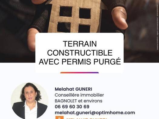 Terrain constructible à vendre 577 500 € 198 m² de terrain Plateau-Gambetta Bagnolet 93170