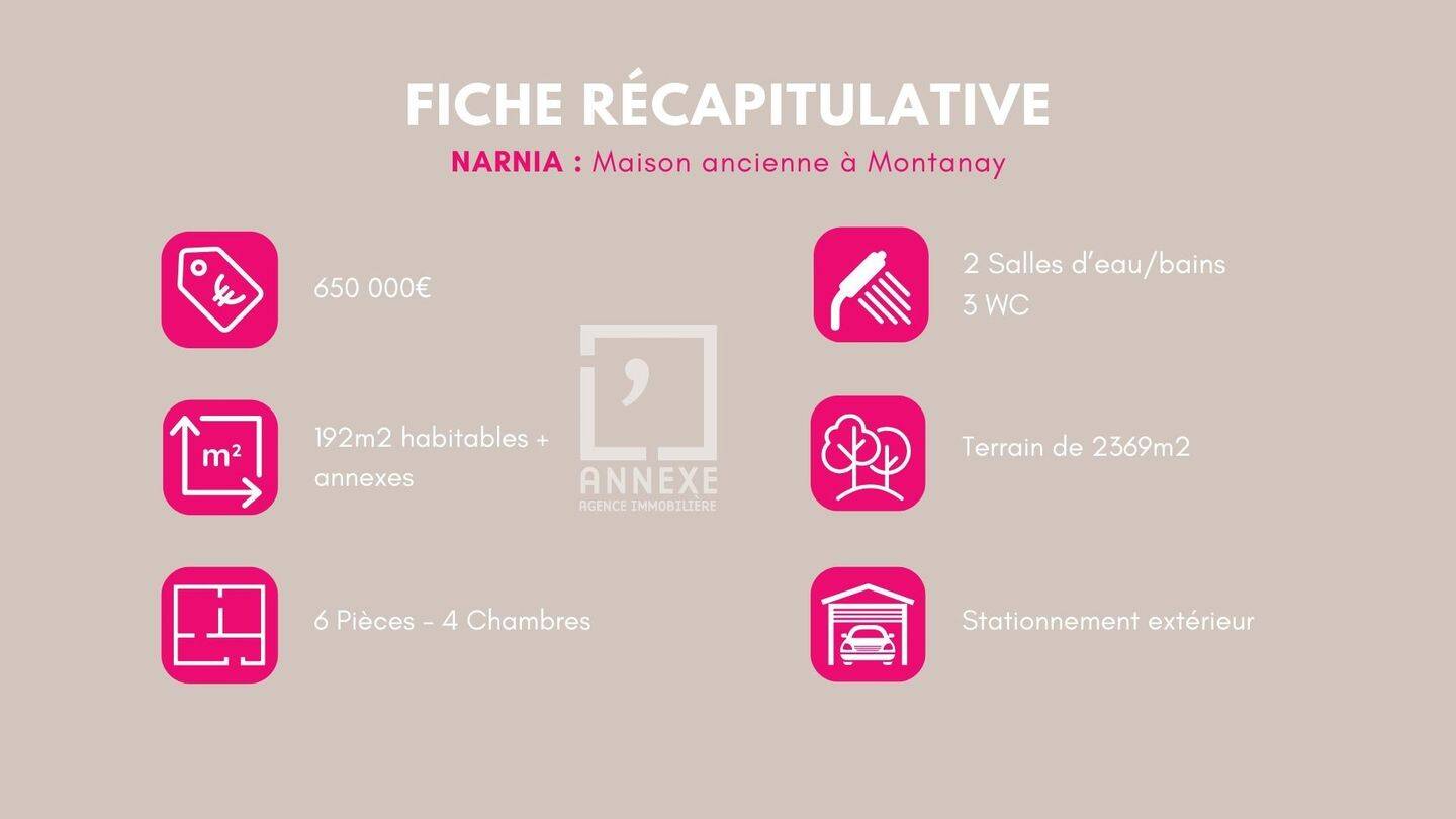 Maison à vendre, 192m², MONTANAY