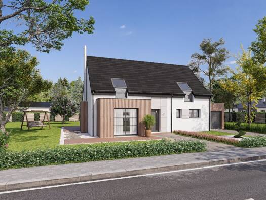 Terrain avec maison neuve à vendre 410 000 € 5 pièces 4 chambres 124,9 m² 835 m² de terrain Gonneville-sur-Honfleur 14600