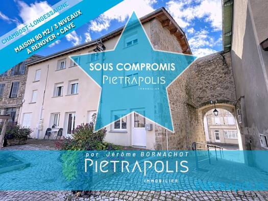 Maison à vendre 79 000 € 3 pièces 1 chambre 90 m² Chambost-Longessaigne 69770
