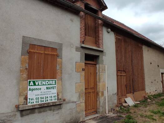 Maison à vendre 32 700 € 2 pièces 1 chambre 522 m² de terrain Saint-Gilles 36170