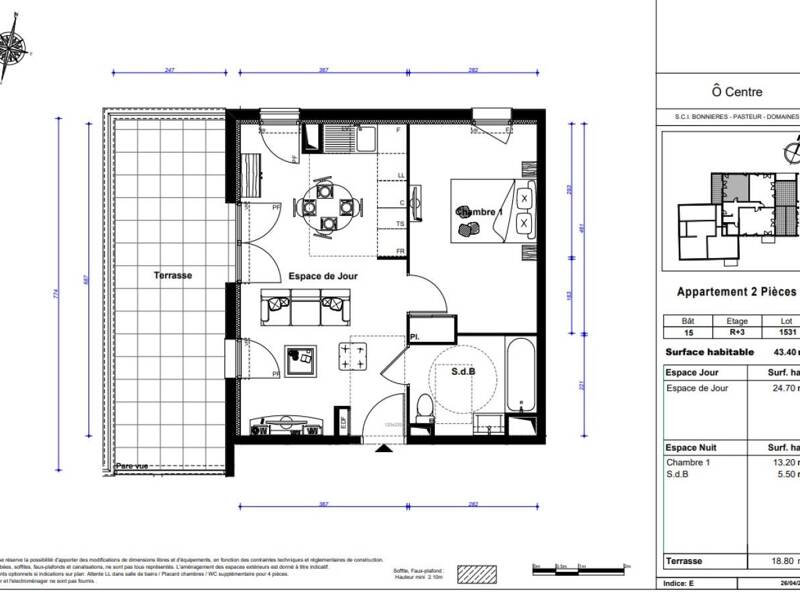 Maison à louer, 43m², BONNIERES SUR SEINE