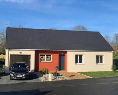 Maison de plain-pied à vendre 209 000 € 4 pièces 3 chambres 84 m² 635 m² de terrain Chemire-le-Gaudin 72210