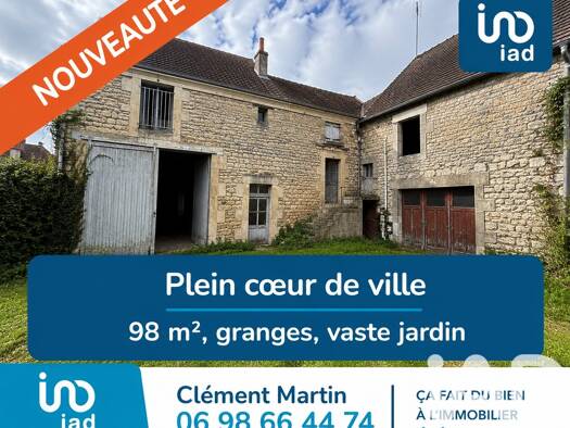Maison à vendre 104 900 € 5 pièces 2 chambres 92 m² 300 m² de terrain Nord Déols 36130